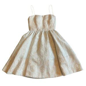 Erin Fetherston Light Pink Brocade Mini Dress Floral Spaghetti Strap Size 2